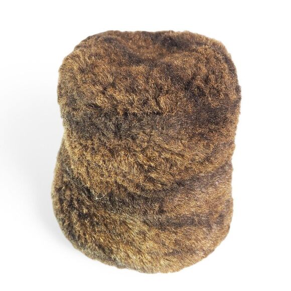 C.C Vintage 90s Faux Fur Bucket Hat Brown OS - Picture 3 of 7